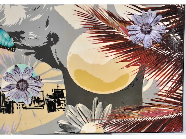 Thierry auger - breakfast at tiffany's - gemengde techniek op doek - 100x100 cm - afbeelding 9 van  14