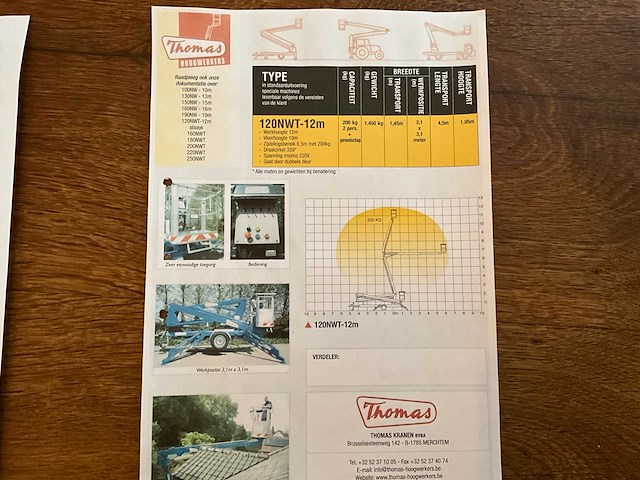 Thomas 120 nwt - 12m luchtwerkplatform - afbeelding 28 van  35