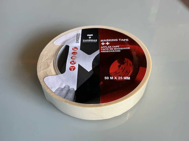 Thormas 50 m x 25 mm afplak tape (36x) - afbeelding 1 van  1