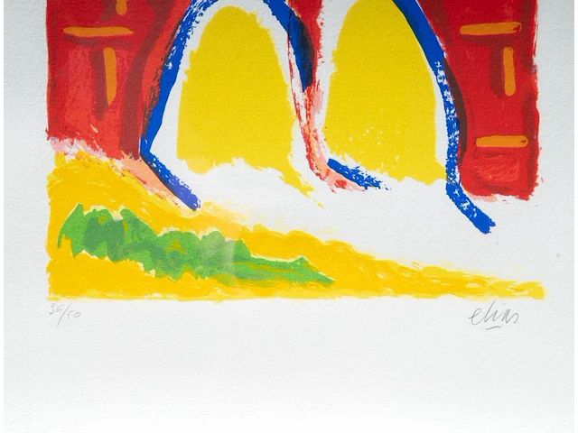Three lithographs by etienne elias (1936-2007), n° 36/50 24 x 32 cm. (9.44 x 12.59 in.), frame: 51.5 x 59 cm. (20.28 x 23.23 in.) - afbeelding 3 van  14