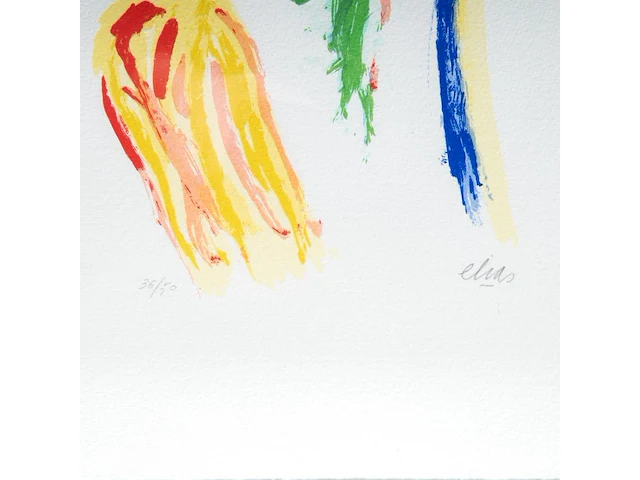 Three lithographs by etienne elias (1936-2007), n° 36/50 24 x 32 cm. (9.44 x 12.59 in.), frame: 51.5 x 59 cm. (20.28 x 23.23 in.) - afbeelding 4 van  14