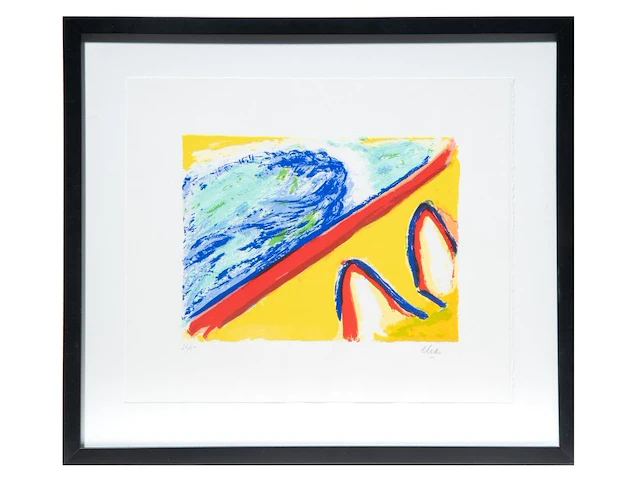 Three lithographs by etienne elias (1936-2007), n° 36/50 24 x 32 cm. (9.44 x 12.59 in.), frame: 51.5 x 59 cm. (20.28 x 23.23 in.) - afbeelding 8 van  14