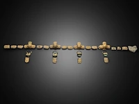 Three sets of chinese gilt bronze repoussé and open-work strap plaques or horse trappings with floral motifs, liao dynasty (907–1125) - afbeelding 5 van  10