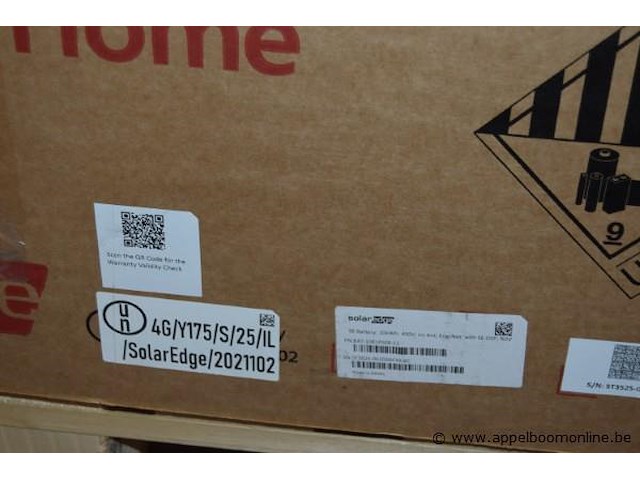 Thuisbatterij, solaredge, bat-10k1p0b-12, 10kwh, 400v, werking niet gekend - afbeelding 2 van  2