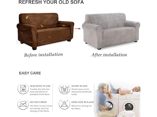 Tianshu fluwelen zachte en dikke sofa hoes - afbeelding 2 van  3