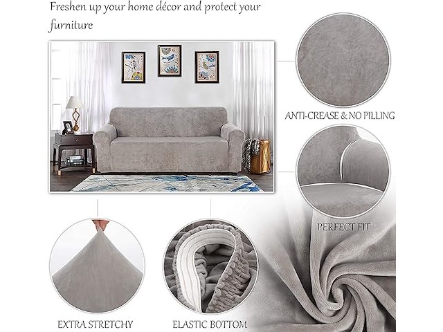 Tianshu fluwelen zachte en dikke sofa hoes - afbeelding 3 van  3