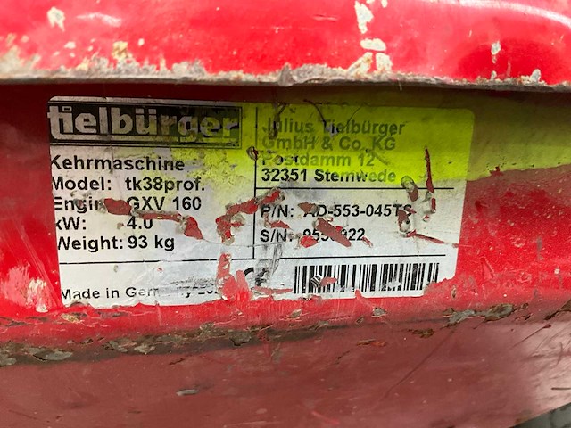 Tielbürger tk38prof veegmachine - afbeelding 3 van  3