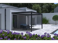 Tieral ongeleide zijluifel voor caleta 3m pergola met geborsteld grijs antraciet - afbeelding 3 van  5