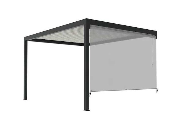 Tieral ongeleide zijluifel voor caleta 3m pergola met geborsteld grijs antraciet - afbeelding 4 van  5