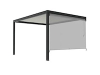 Tieral ongeleide zijluifel voor caleta 3m pergola met geborsteld grijs antraciet - afbeelding 4 van  5