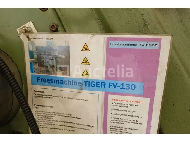 Tiger fv130 industriële verticale freesmachine - afbeelding 5 van  14