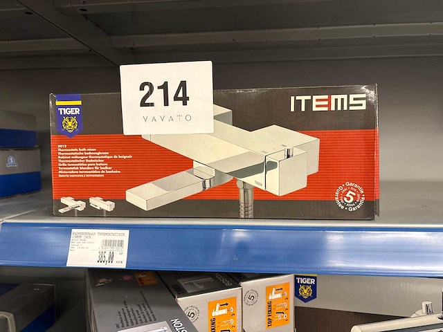 Tiger items 150mm inox thermostatische badmengkraan - afbeelding 1 van  2