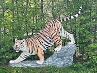 Tiger on rock h155cm x l180cm - afbeelding 1 van  1