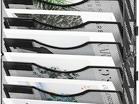 Tijdschriftenrek zwart 10 pockets - afbeelding 1 van  4