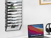 Tijdschriftenrek zwart 10 pockets - afbeelding 3 van  4