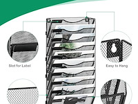 Tijdschriftenrek zwart 10 pockets - afbeelding 4 van  4