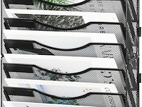 Tijdschriftenrek zwart 10 pockets - afbeelding 1 van  4