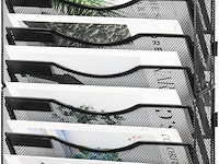Tijdschriftenrek zwart 10 pockets - afbeelding 1 van  4