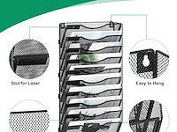 Tijdschriftenrek zwart 10 pockets - afbeelding 3 van  4