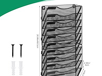 Tijdschriftenrek zwart 10 pockets - afbeelding 4 van  4