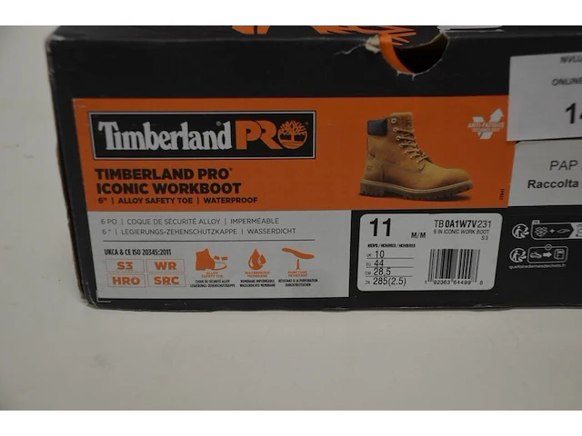 Timberland pro iconic workboot alloy safety toe, waterproof maat 44 nieuw in doos (2) - afbeelding 8 van  9