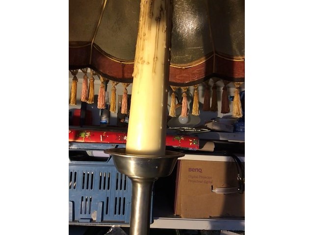 Tinnen lampadaire - afbeelding 4 van  5