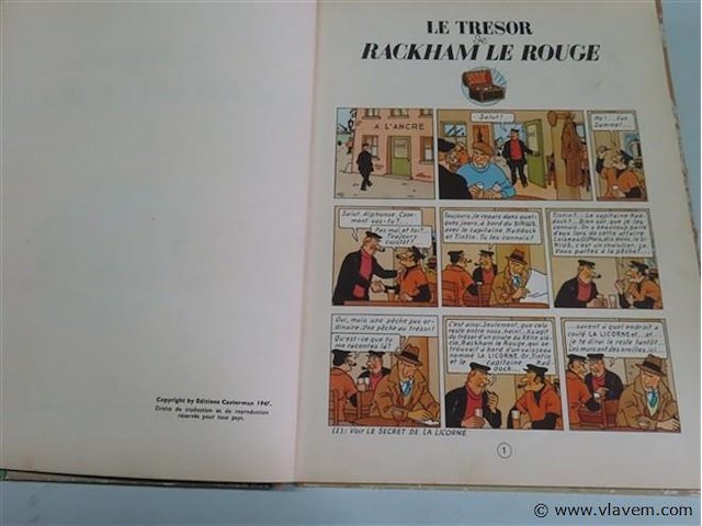 Tintin "le treos rackham le rouge" - afbeelding 2 van  3