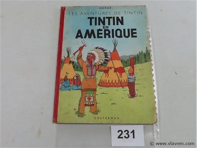 Tintin "tintin en amérique" - afbeelding 1 van  3