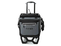 Titan 22,5 liter wielkoeler (60 blikken) met offroad-karretje – grijs - afbeelding 4 van  6
