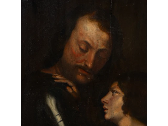 Tiziano vecellio (1485-1576), portrait of a man in armour with a page, oil on a cradled panel 85 x 63 cm. (33.46 x 24.80 in.), frame: 119 x 98 cm. (46.85 x 38.57 in.) - afbeelding 4 van  5