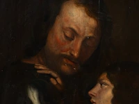 Tiziano vecellio (1485-1576), portrait of a man in armour with a page, oil on a cradled panel 85 x 63 cm. (33.46 x 24.80 in.), frame: 119 x 98 cm. (46.85 x 38.57 in.) - afbeelding 4 van  5