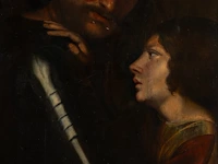 Tiziano vecellio (1485-1576), portrait of a man in armour with a page, oil on a cradled panel 85 x 63 cm. (33.46 x 24.80 in.), frame: 119 x 98 cm. (46.85 x 38.57 in.) - afbeelding 5 van  5