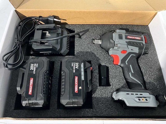 Tmaxtool accu slagsmoersleutel 18v 4ah 2 accu nieuw 550nm - afbeelding 2 van  4