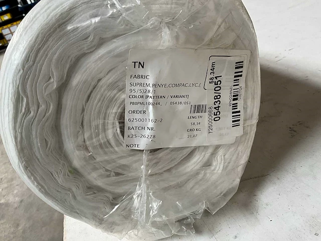 Tn fabric textielrol wit, elastisch, +/- 2 meter breed x 58.34 meter - afbeelding 4 van  4