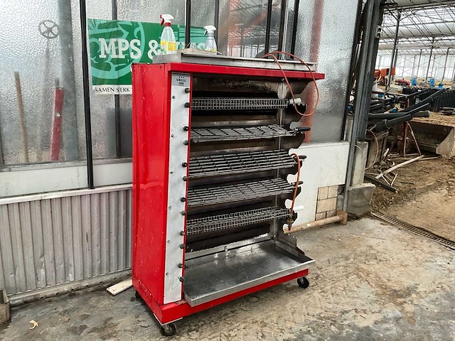 Toestel voor kip aan het spit o^gas - afbeelding 1 van  11