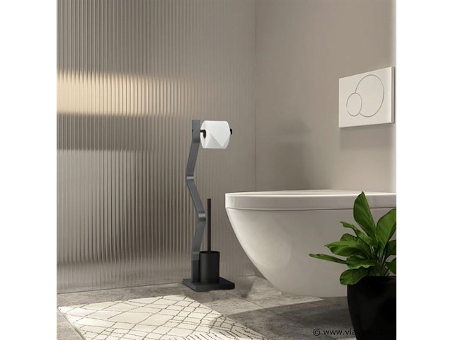 Toilet houder met borstel - afbeelding 2 van  7