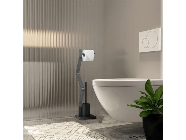 Toilet houder met borstel - afbeelding 2 van  7