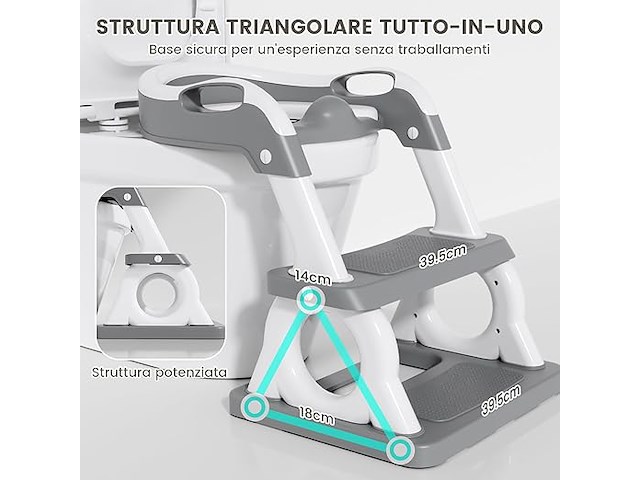 Toiletbril met opstapje voor kinderen - afbeelding 2 van  5