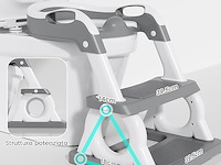 Toiletbril met opstapje voor kinderen - afbeelding 2 van  5