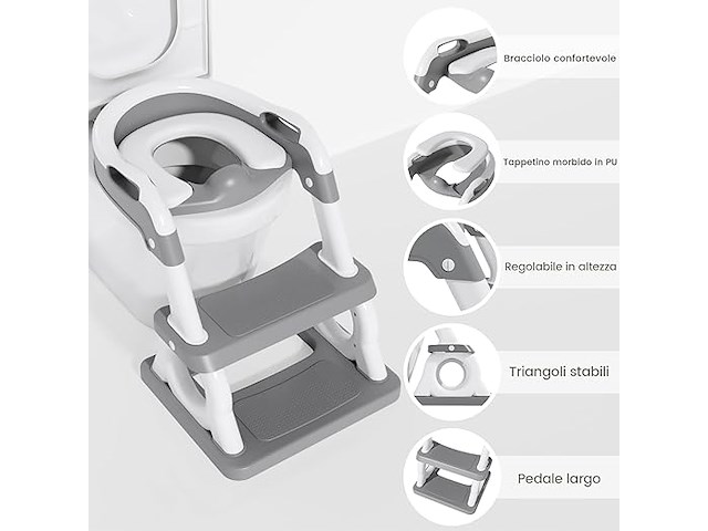 Toiletbril met opstapje voor kinderen - afbeelding 4 van  5