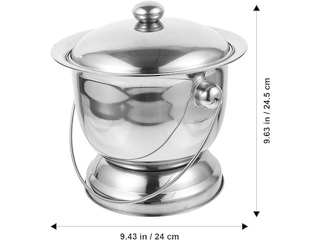 Toiletpot rvs - afbeelding 1 van  3