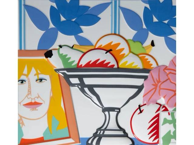 Tom wesselmann (1931-2004), still life, 1988, rosenthal porcelain plaque, n° 137/299 the plaque: 33.5 x 37.5 cm. (13.18 x 14.75 in.), the box: 57 x 60.5 x 12 cm. (22.44 x 23.82 x 4.71 in.) - afbeelding 1 van  5