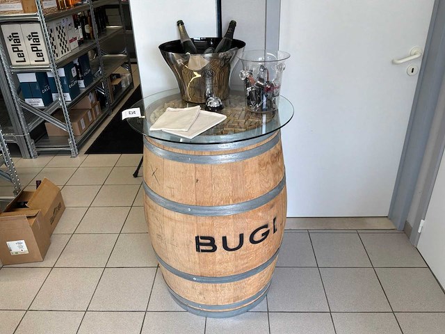 Ton met glazen bovenblad - afbeelding 1 van  5