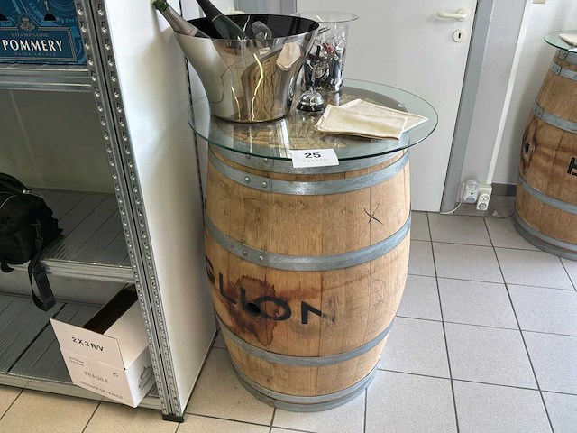 Ton met glazen bovenblad - afbeelding 2 van  5