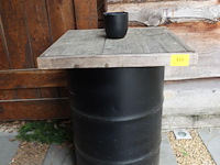 Ton met houten blad - afbeelding 1 van  3