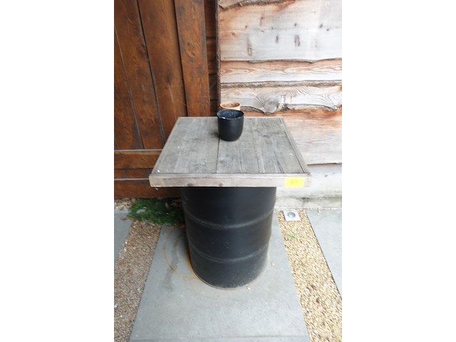 Ton met houten blad - afbeelding 2 van  3