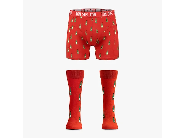Ton sur ton - boxershort + kousen - rietfles - afbeelding 1 van  3
