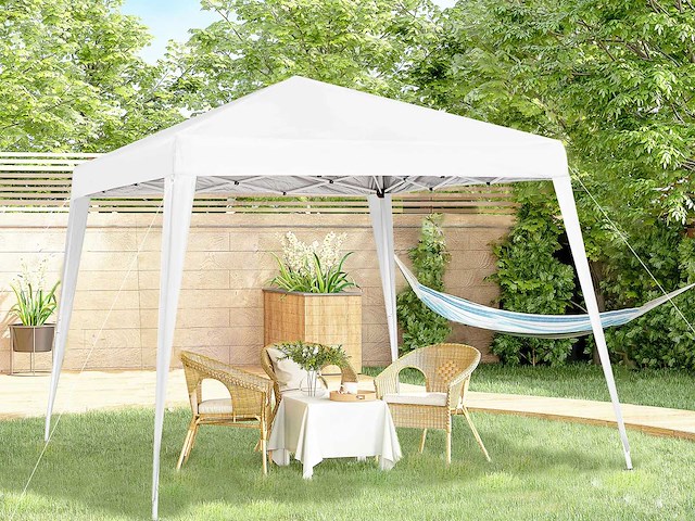 Tonnelle de jardin 3x3m pop up tente pliable acier polyester imperméabilisé - afbeelding 1 van  6