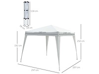 Tonnelle de jardin 3x3m pop up tente pliable acier polyester imperméabilisé - afbeelding 4 van  6