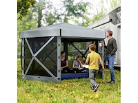 Tonnelle de jardin, chapiteau de jardin avec 5 panneaux en treillis et sac de transport - afbeelding 2 van  8